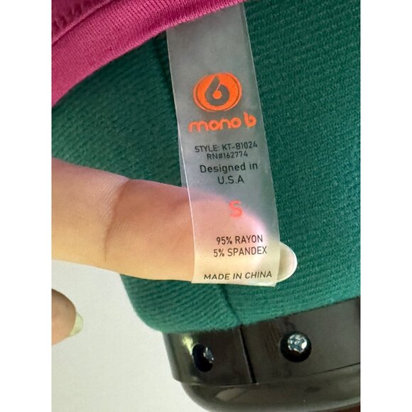 Womens Short Sleeve T-shirt By Mono B Size Small Bright Pink NWT - Picture 4 of 12